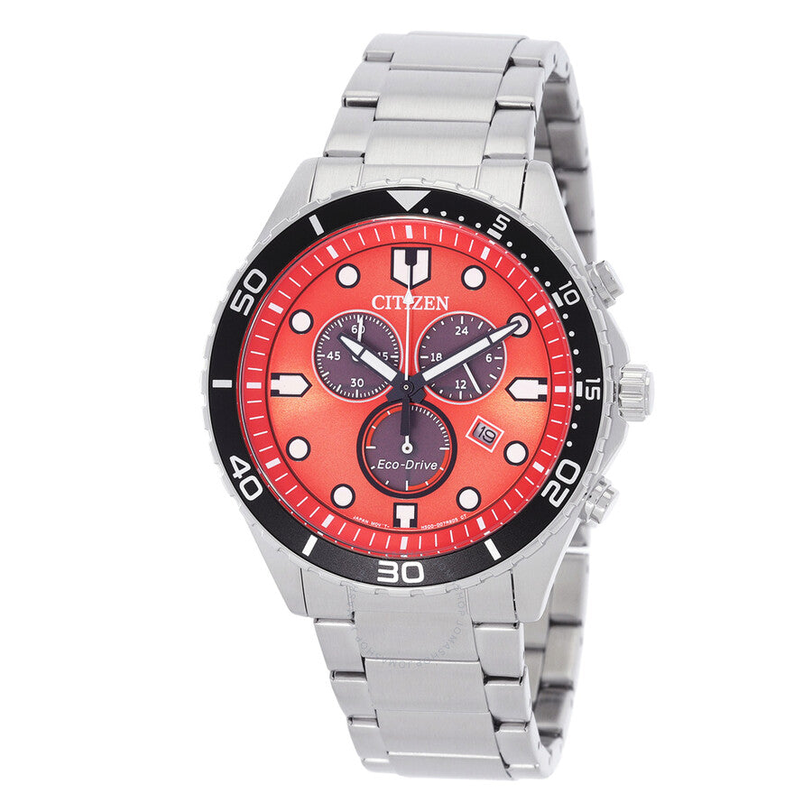 Citizen Chrono Sporty-Aqua Chronograph Orange Dial Men's Watch AT2560-84X - Dawson Watches