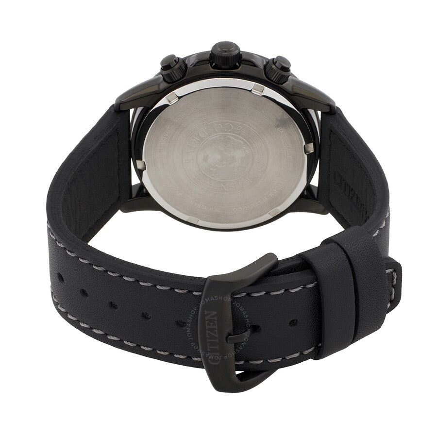 Citizen Chronograph Black Dial Black Leather Men's Watch BL8155-15E - Dawson Watches #3