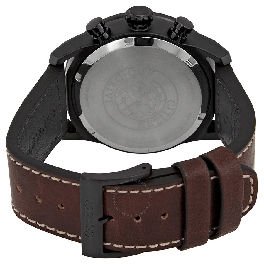 Citizen Chronograph Black Dial Brown Leather Men's Watch CA4218-14E - Dawson Watches #3