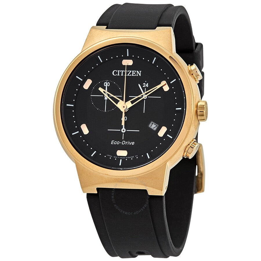 Citizen Chronograph Eco-Drive Black Dial Men's Watch AT2403-15E - Dawson Watches