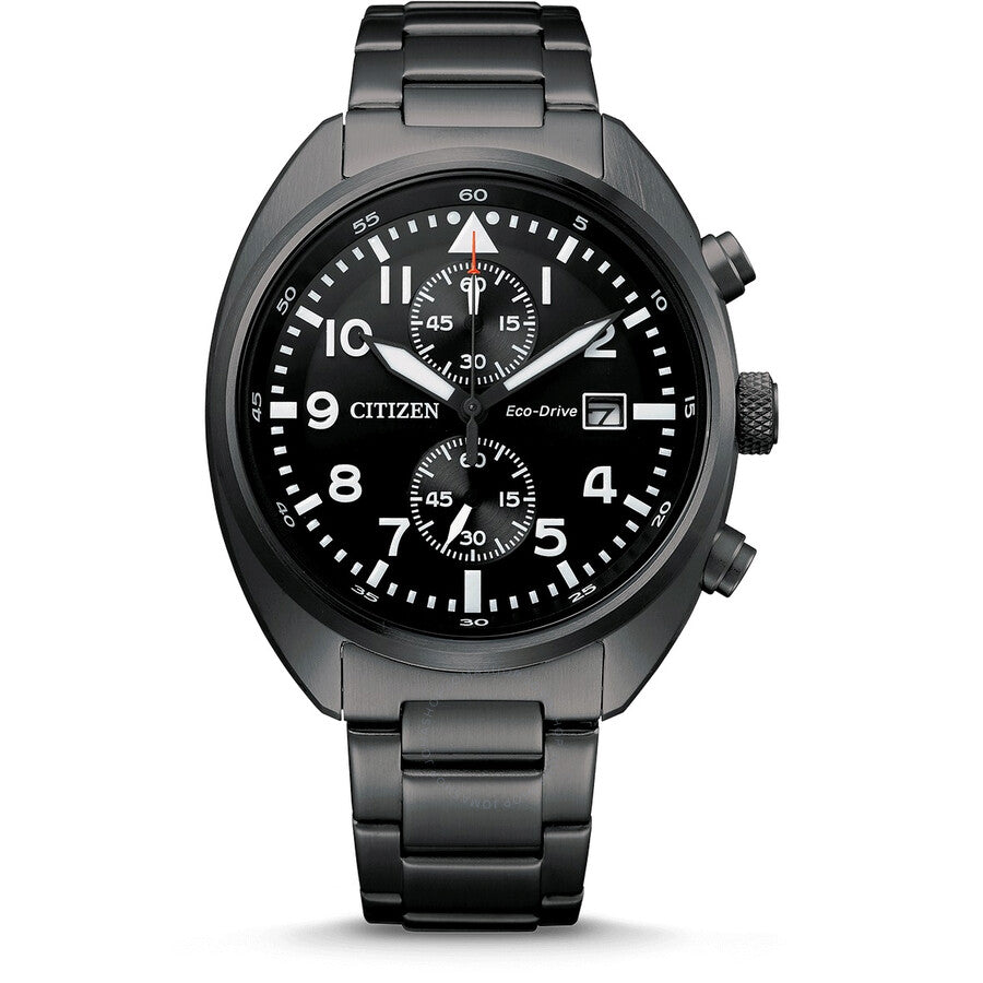 Citizen Chronograph Black Dial Black-plated Men's Watch CA7047-86E - Dawson Watches