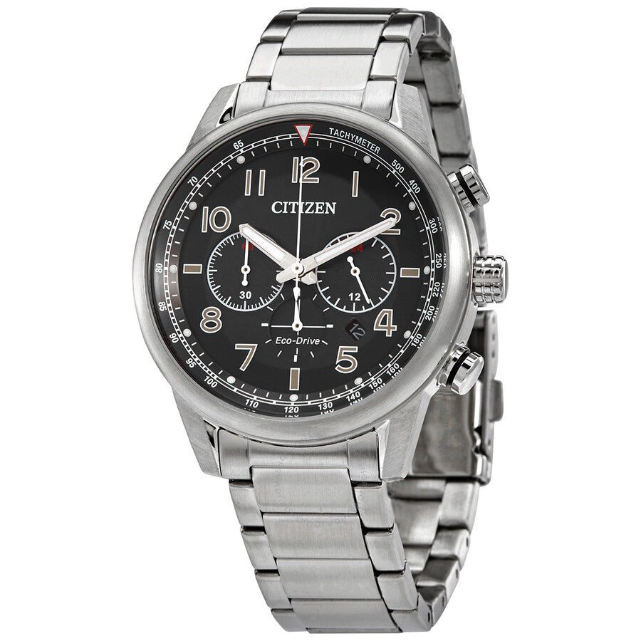 Citizen Chronograph Black Dial Stainless Steel Men's Watch CA4420-81E - Dawson Watches