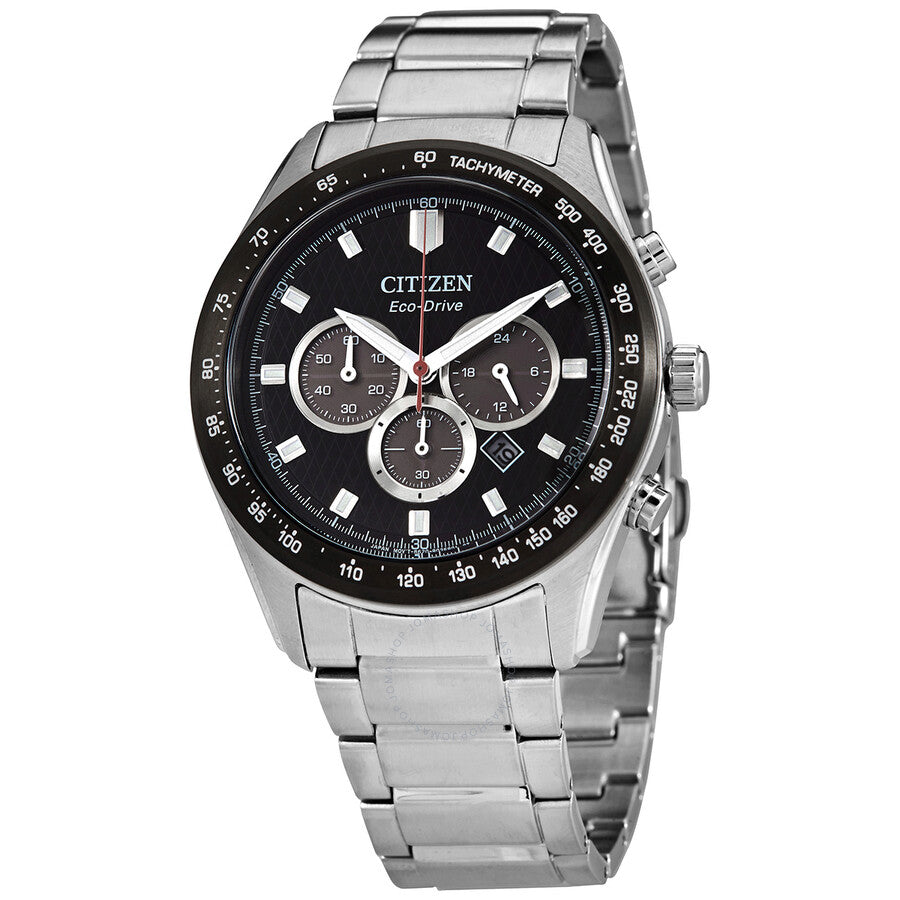 Citizen Chronograph Black Dial Stainless Steel Men's Watch CA4454-89E - Dawson Watches