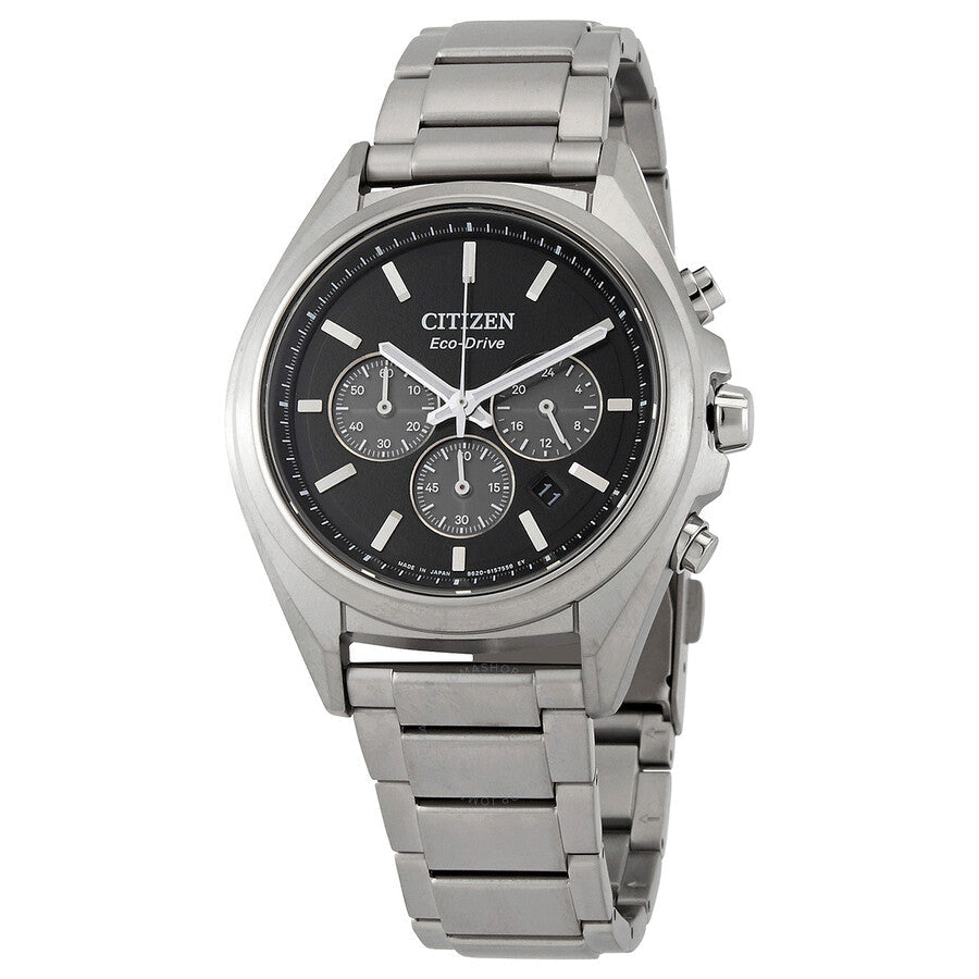 Citizen Chronograph Black Dial Titanium Men's Watch CA4390-55E - Dawson Watches