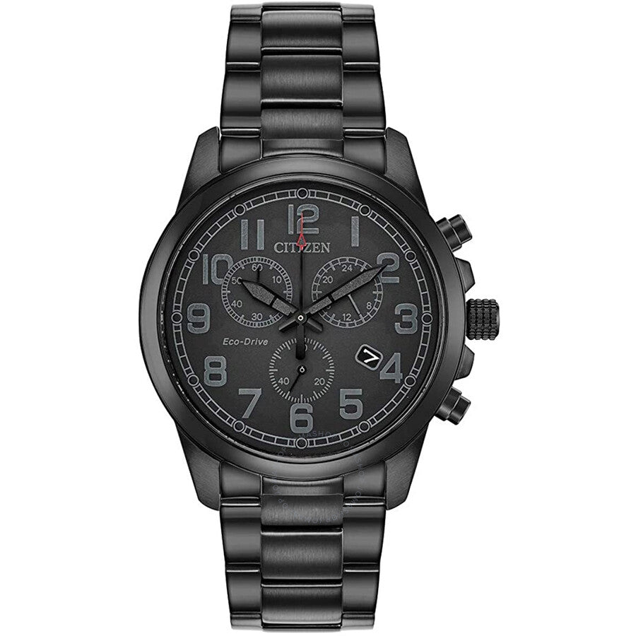 Citizen Chronograph Black Dial Black-plated Men's Watch AT0205-52E - Dawson Watches