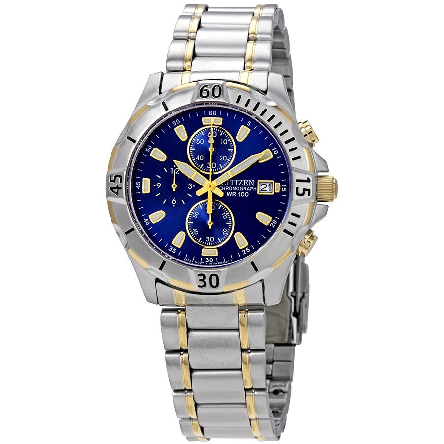 Citizen Chronograph Blue Dial Two-tone Men's Watch AN3394-59L - Dawson Watches