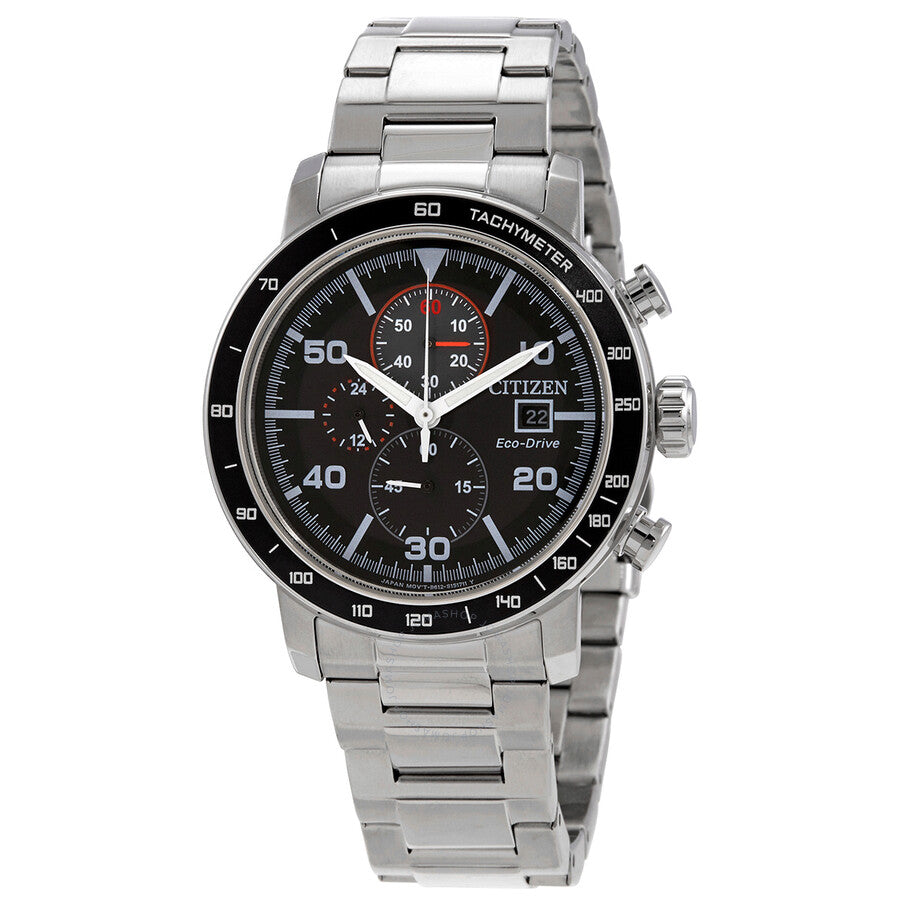 Citizen Chronograph Eco-Drive Black Dial Men's Watch CA0641-83E - Dawson Watches