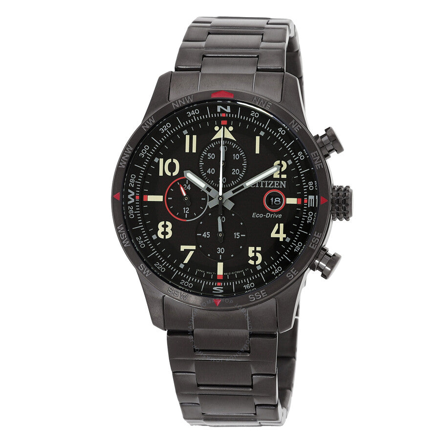 Citizen Chronograph Eco-Drive Black Dial Men's Watch CA0797-50E - Dawson Watches