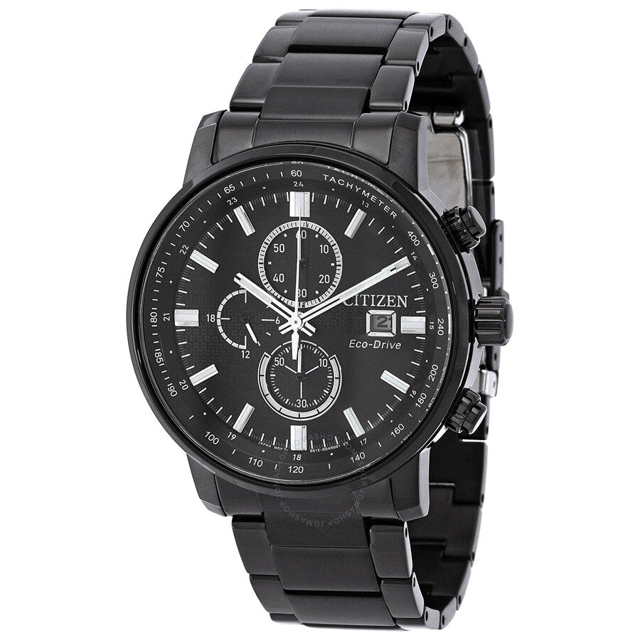 Citizen Chronograph Eco-Drive Black Dial Men's Watch CA0845-83E - Dawson Watches