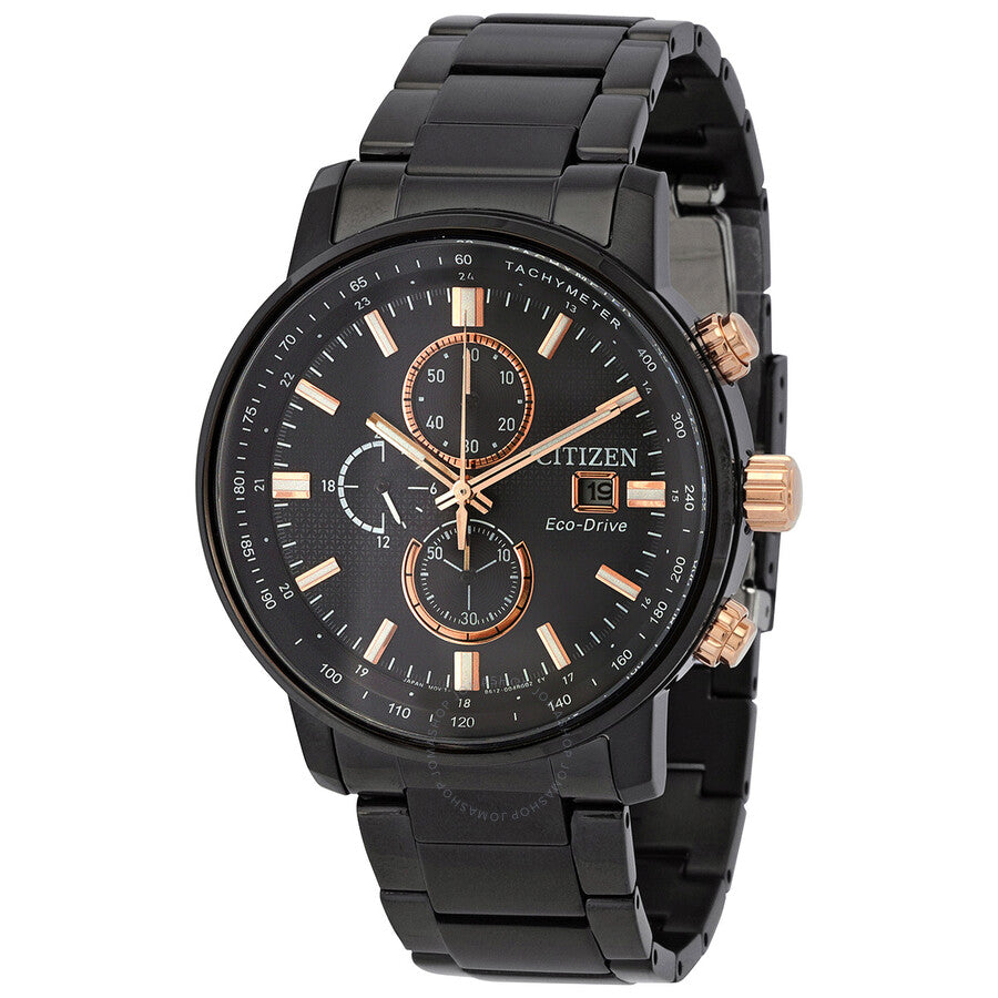 Citizen Chronograph Eco-Drive Black Dial Men's Watch CA0846-81E - Dawson Watches