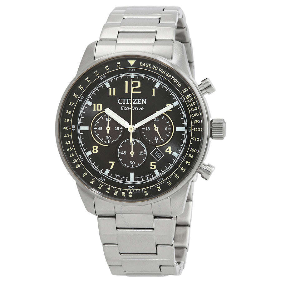 Citizen Chronograph Eco-Drive Black Dial Men's Watch CA4500-83E - Dawson Watches