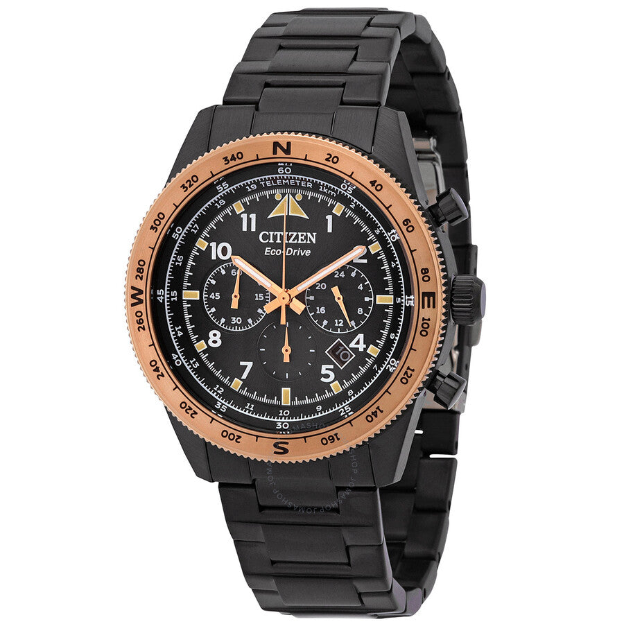 Citizen Chronograph Eco-Drive Black Dial Men's Watch CA4556-89E - Dawson Watches
