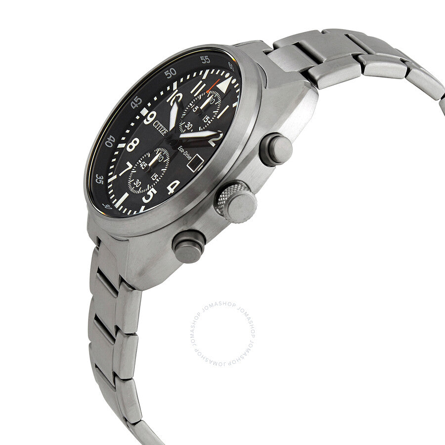 Citizen Chronograph Eco-Drive Black Dial Men's Watch CA7040-85E - Dawson Watches #2