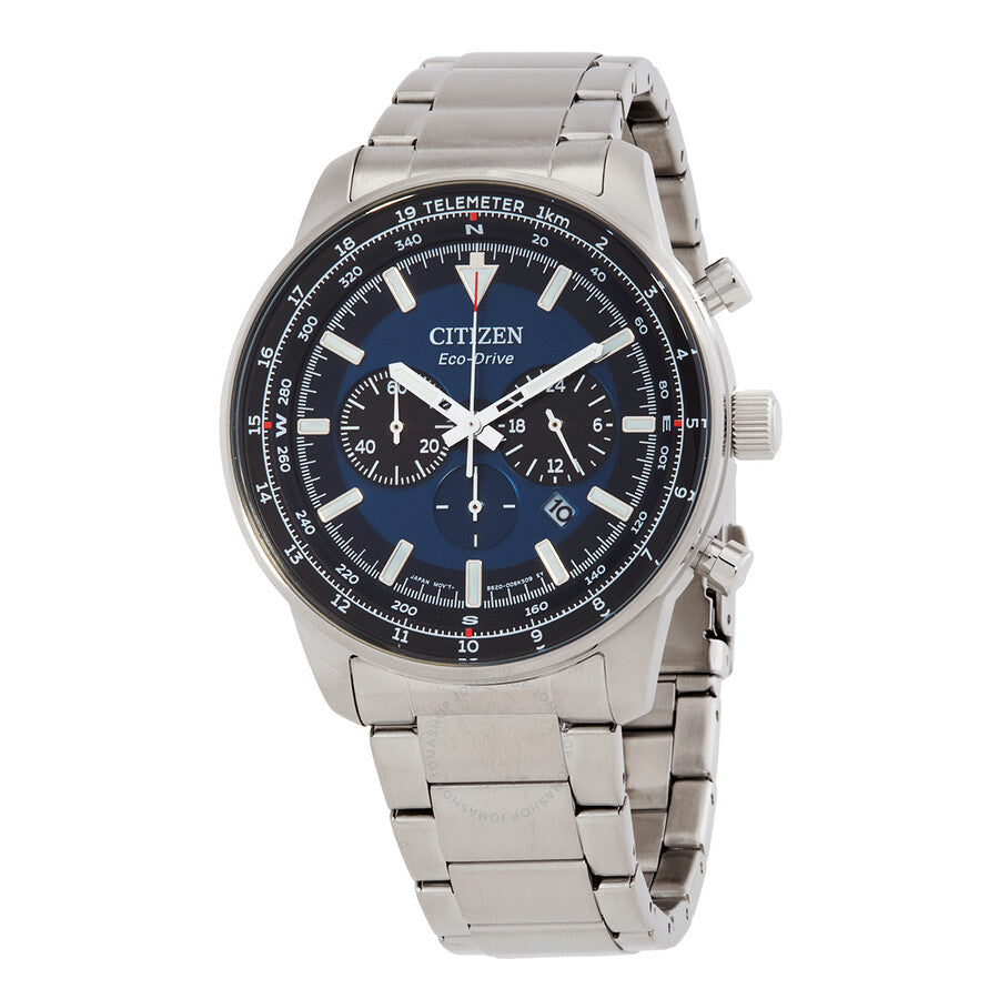 Citizen Chronograph Eco-Drive Blue Dial Men's Watch CA4500-91L - Dawson Watches