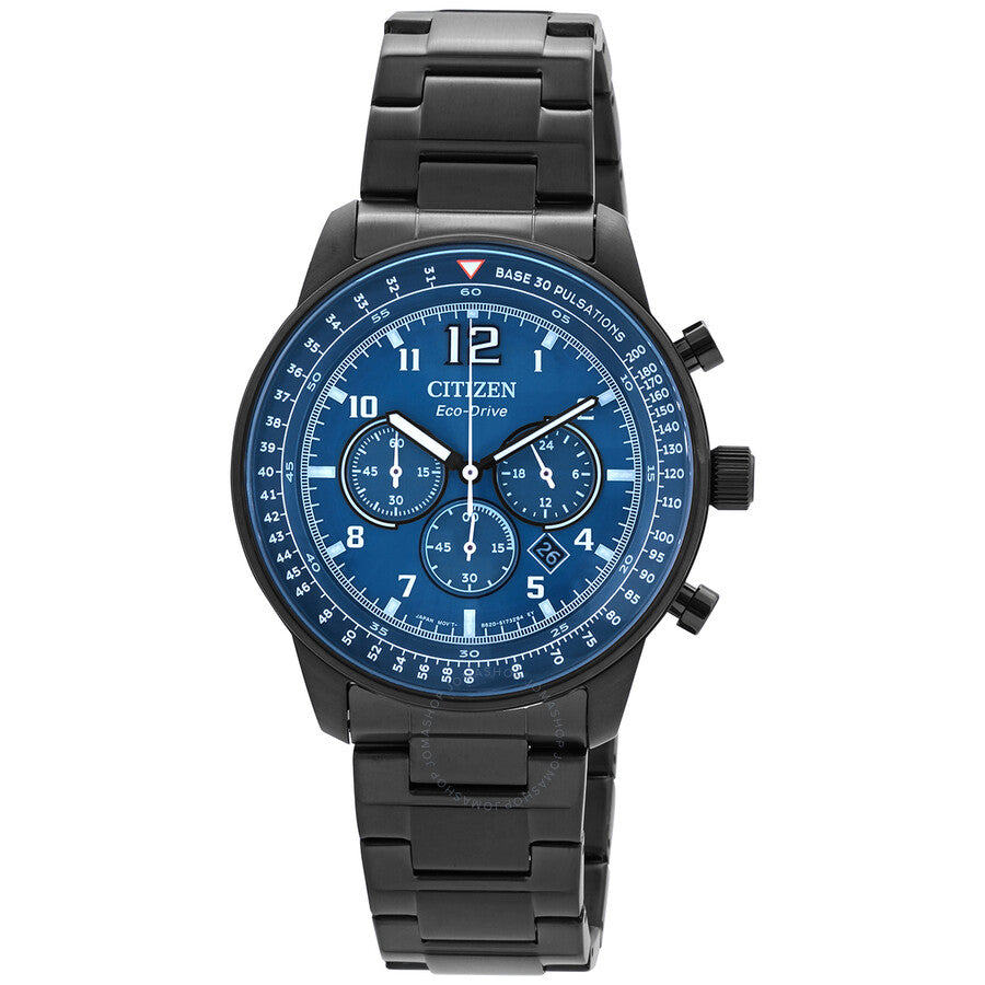 Citizen Chronograph Eco-Drive Blue Dial Men's Watch CA4505-80L - Dawson Watches