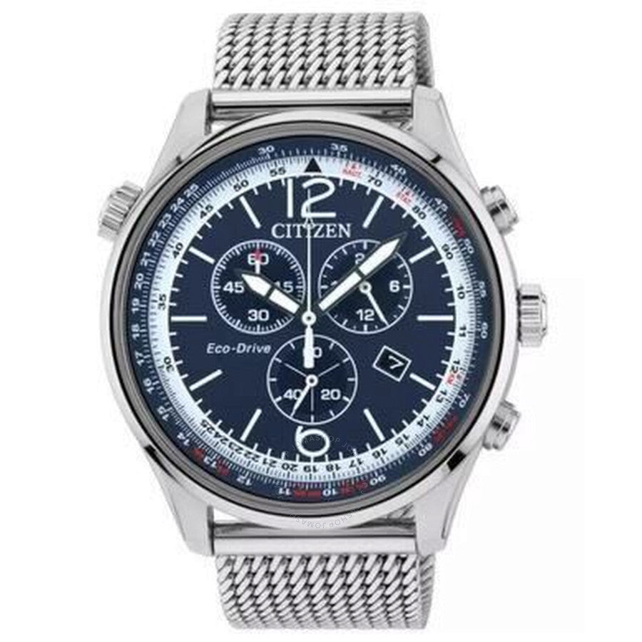 Citizen Chronograph Eco-Drive Blue Dial Watch AT0361-81L - Dawson Watches