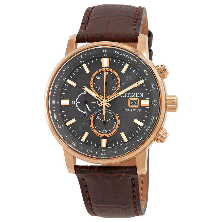 Citizen Chronograph Eco-Drive Grey Dial Men's Watch CA0843-11H - Dawson Watches