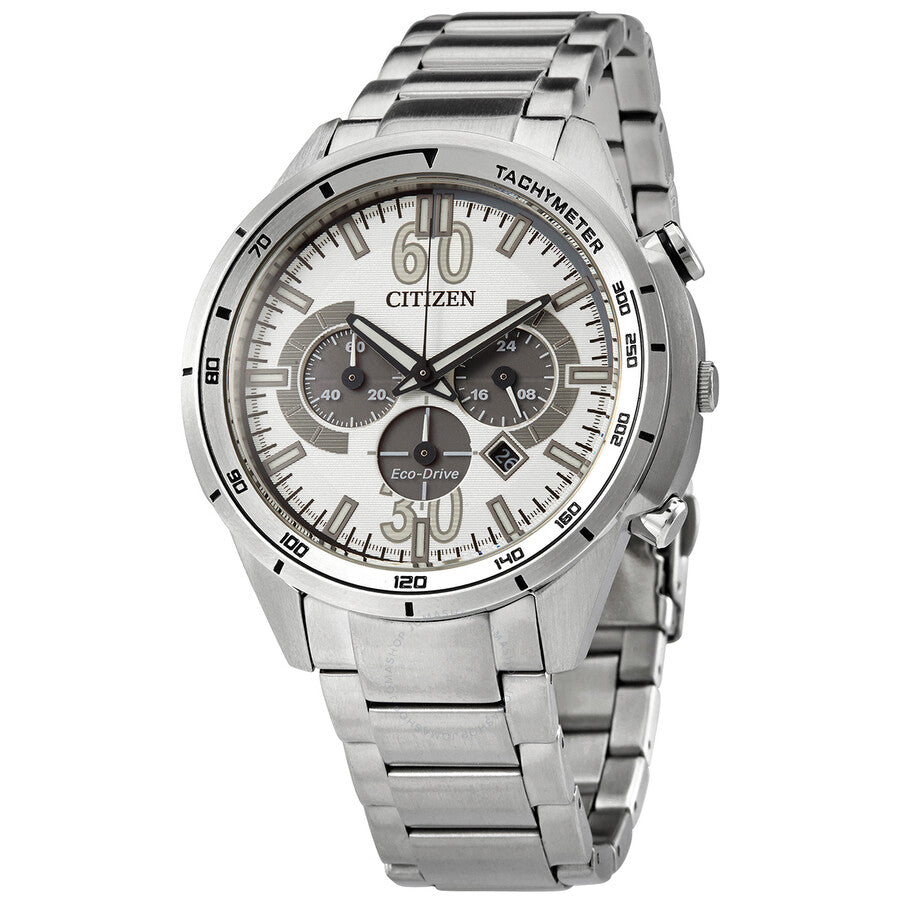 Citizen Chronograph Eco-Drive White Dial Men's Watch CA4120-50A - Dawson Watches