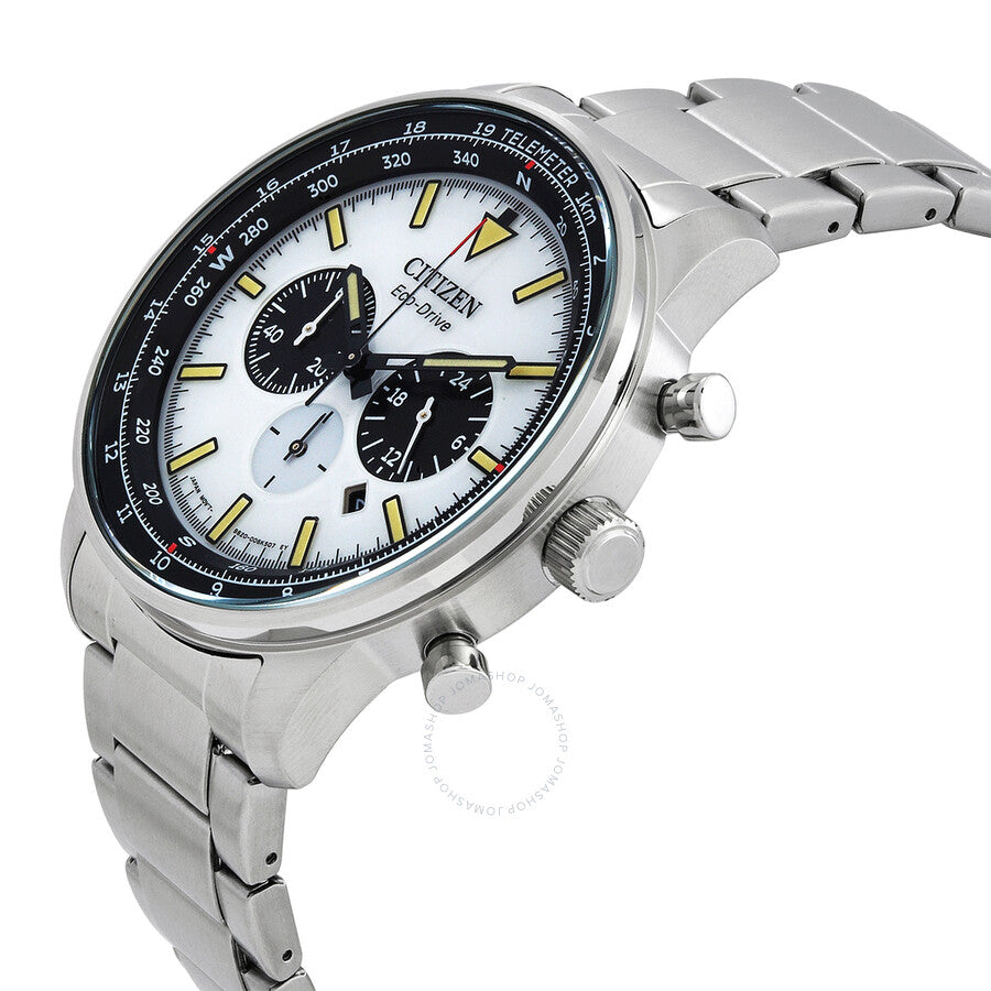 Citizen Chronograph Eco-Drive White Dial Men's Watch CA4500-91A - Dawson Watches #2