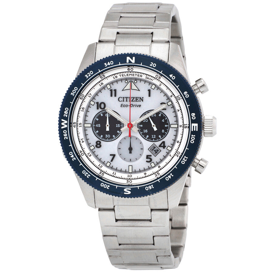 Citizen Chronograph Eco-Drive White Dial Men's Watch CA4554-84H - Dawson Watches