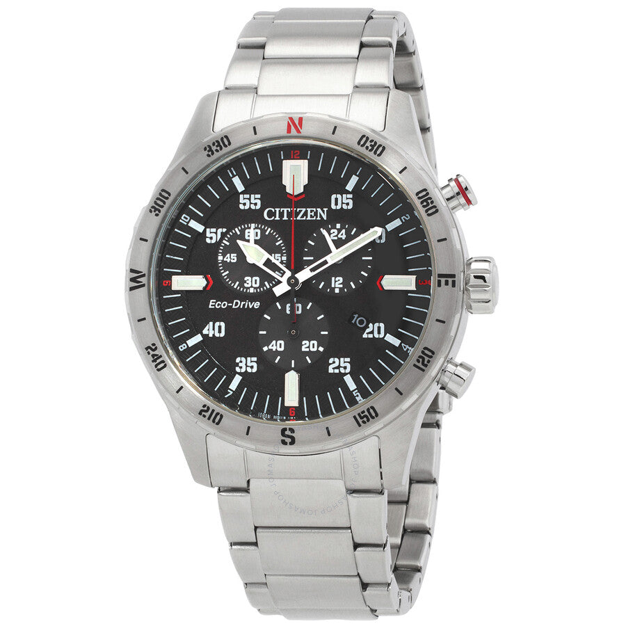 Citizen Chronograph GMT Black Dial Men's Watch AT2520-89E - Dawson Watches