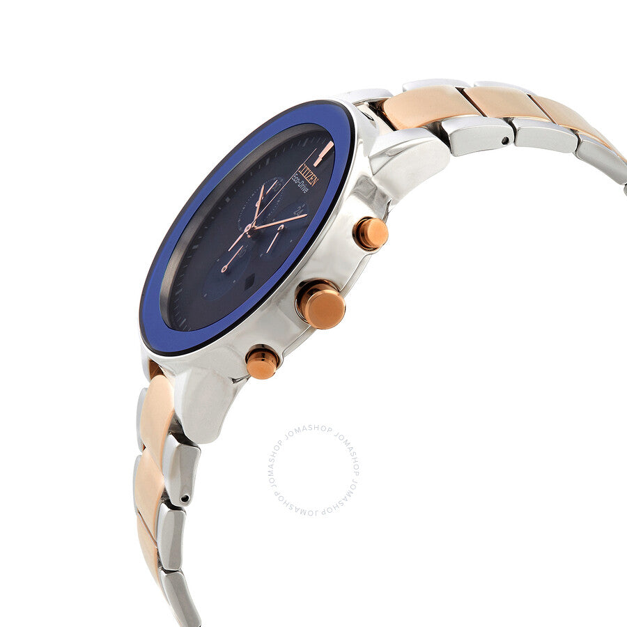 Citizen Chronograph GMT Eco-Drive Blue Dial Men's Watch AT2244-84L - Dawson Watches #2
