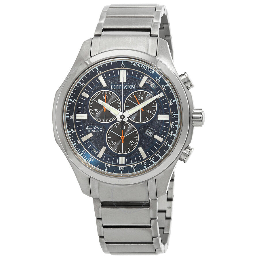 Citizen Chronograph Eco-Drive Blue Dial Men's Watch AT2530-85L - Dawson Watches