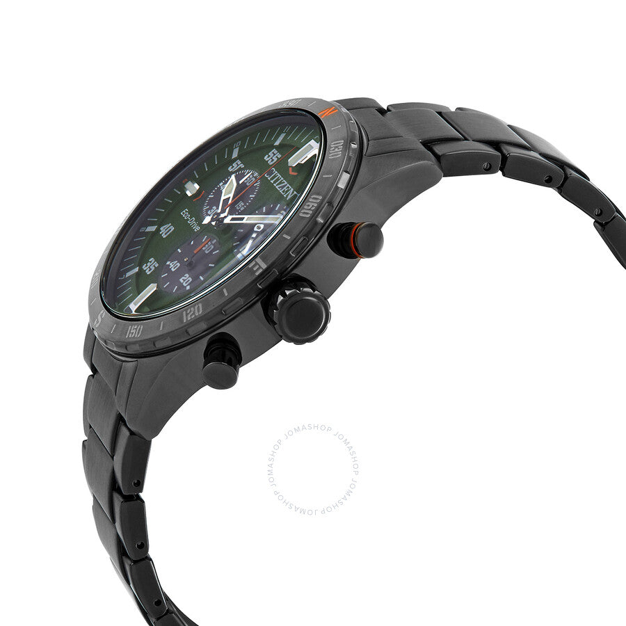 Citizen Chronograph GMT Eco-Drive Green Dial Men's Watch AT2527-80X - Dawson Watches #2