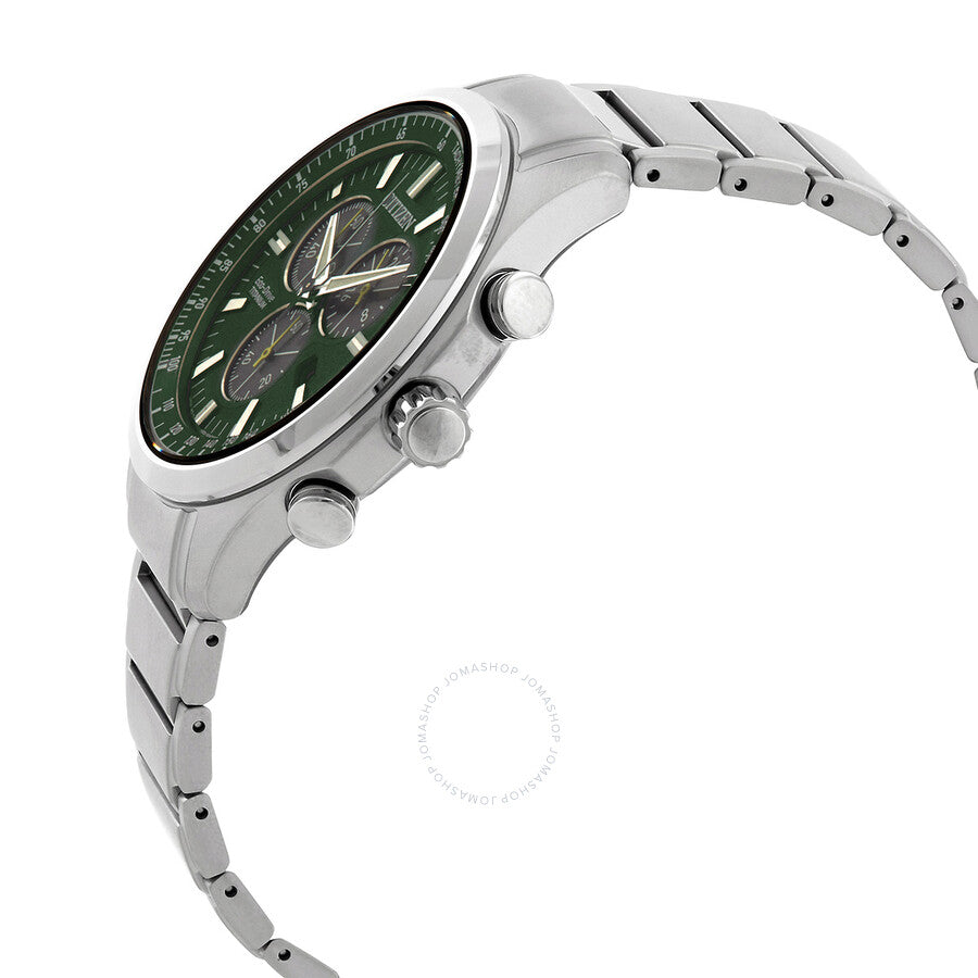 Citizen Chronograph GMT Eco-Drive Green Dial Men's Watch AT2530-85X - Dawson Watches #2