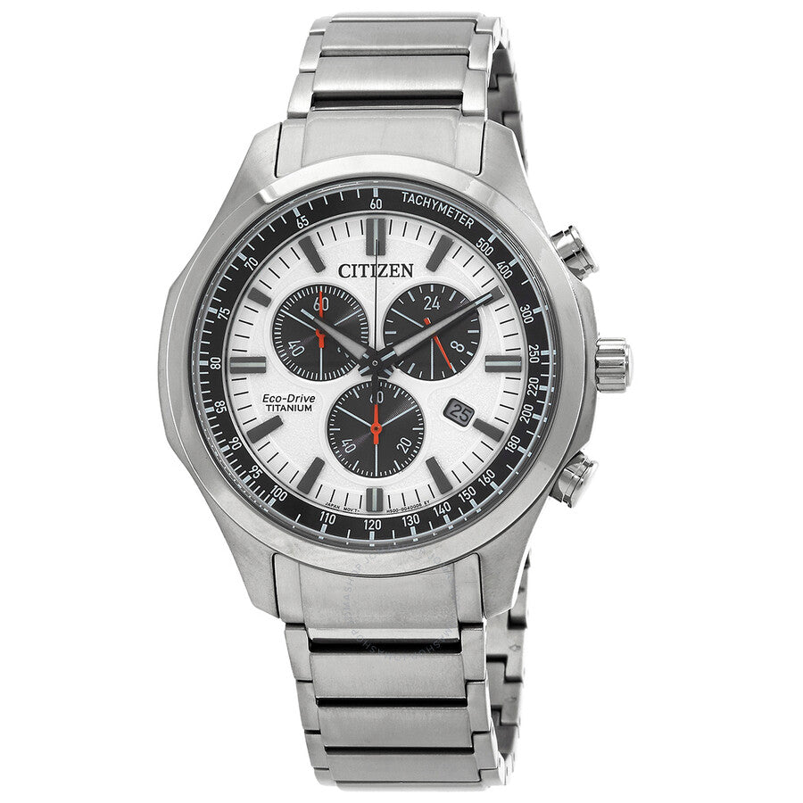 Citizen Chronograph GMT Eco-Drive White Dial Men's Watch AT2530-85A - Dawson Watches