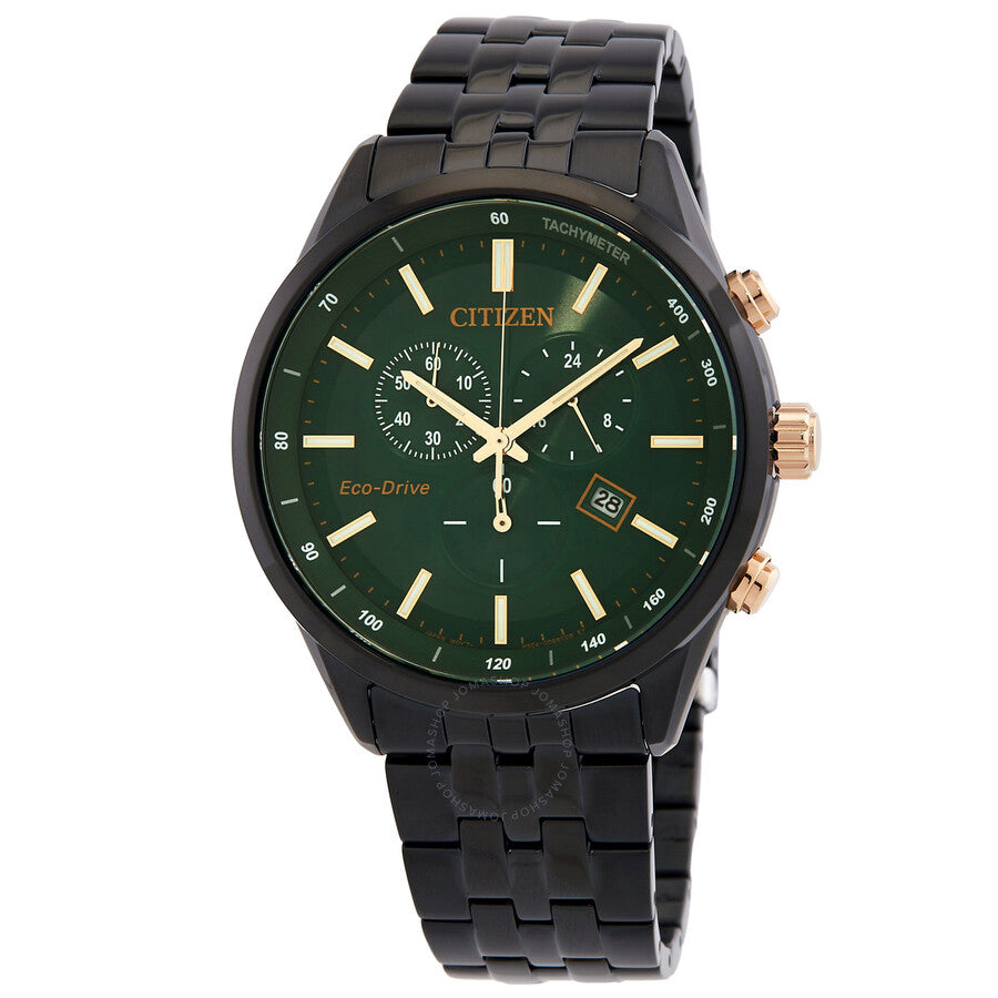 Citizen Chronograph GMT Green Dial Men's Watch AT2576-50X - The Watches Men & Co