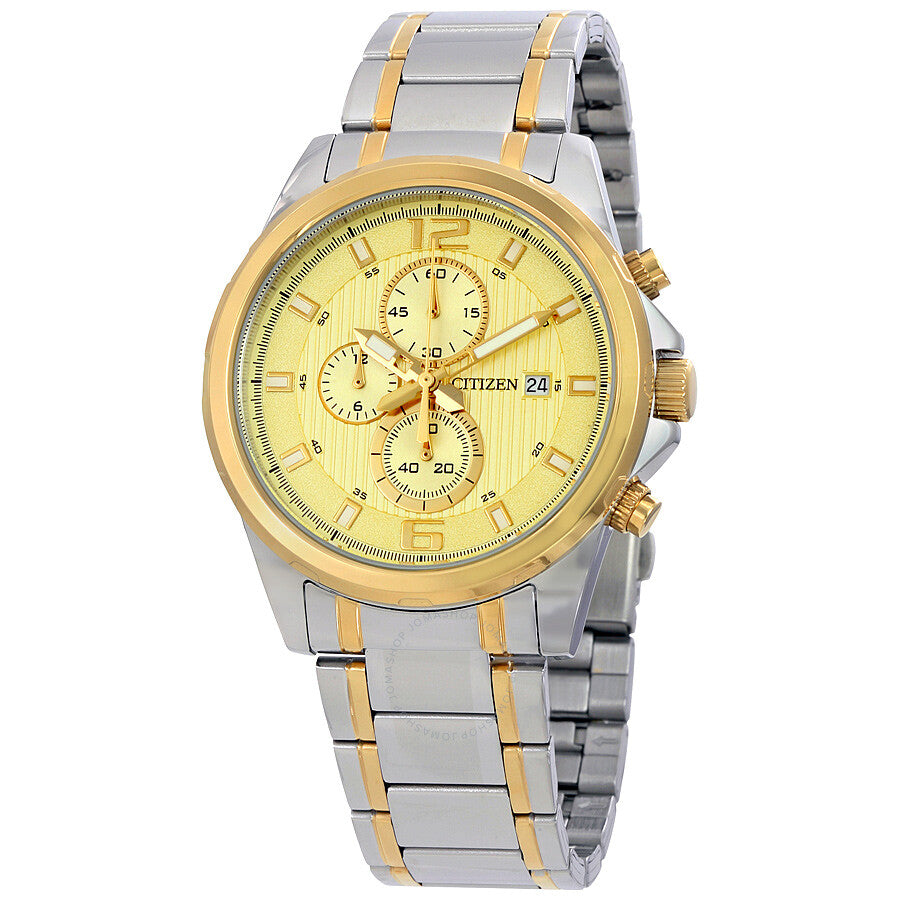 Citizen Chronograph Gold Dial Men's Watch AN3554-54P - Dawson Watches