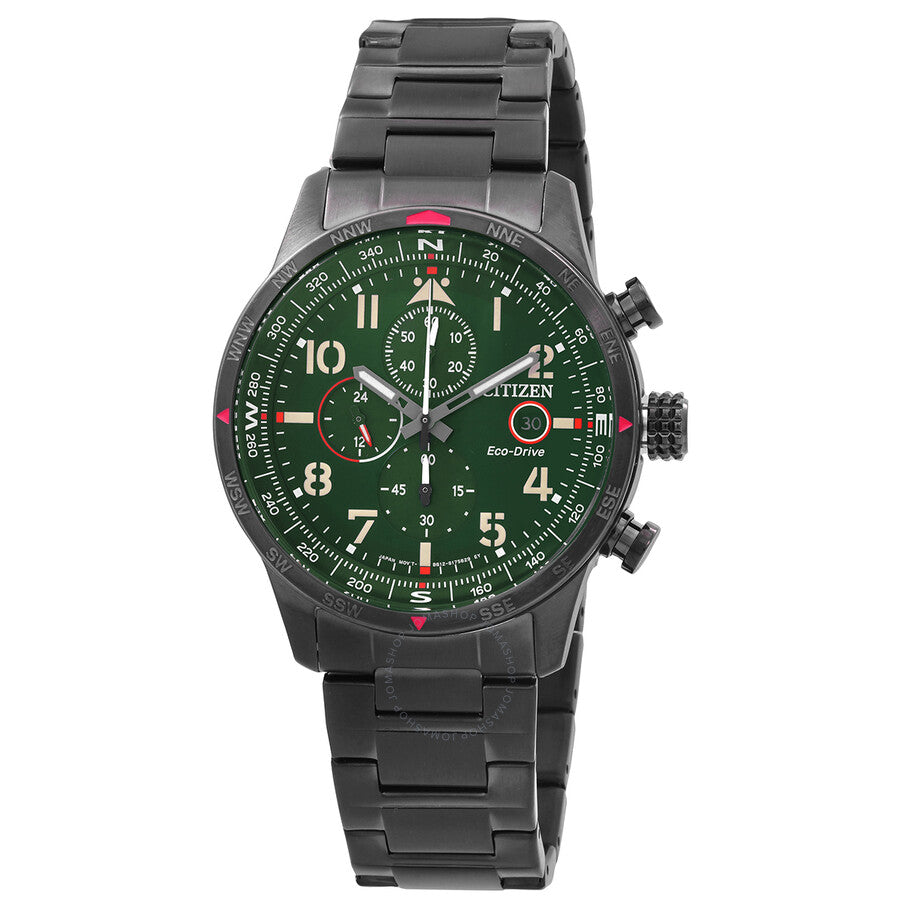 Citizen Chronograph Green Dial Men's Watch CA0797-84X - Dawson Watches
