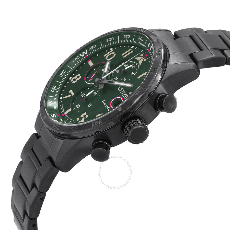 Citizen Chronograph Green Dial Men's Watch CA0797-84X - Dawson Watches #2