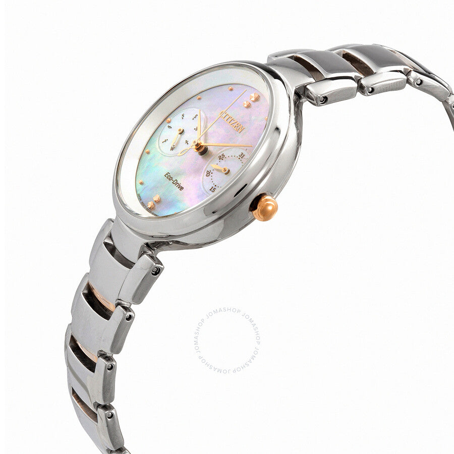 Citizen Chronograph Mother of Pearl Crystal Dial Ladies Watch FD1106-81D - Dawson Watches #2