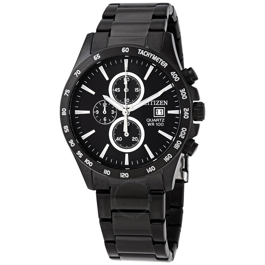 Citizen Chronograph Quartz Black Dial Men's Watch AN3645-51E - Dawson Watches