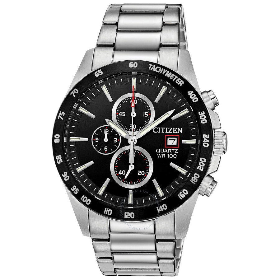 Citizen Chronograph Quartz Black Dial Men's Watch AN3648-52E - Dawson Watches