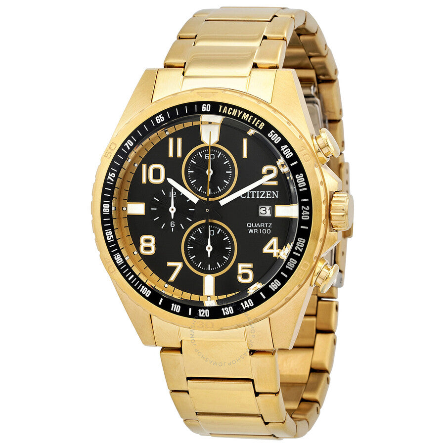 Citizen Chronograph Quartz Black Dial Men's Watch AN3652-55E - Dawson Watches