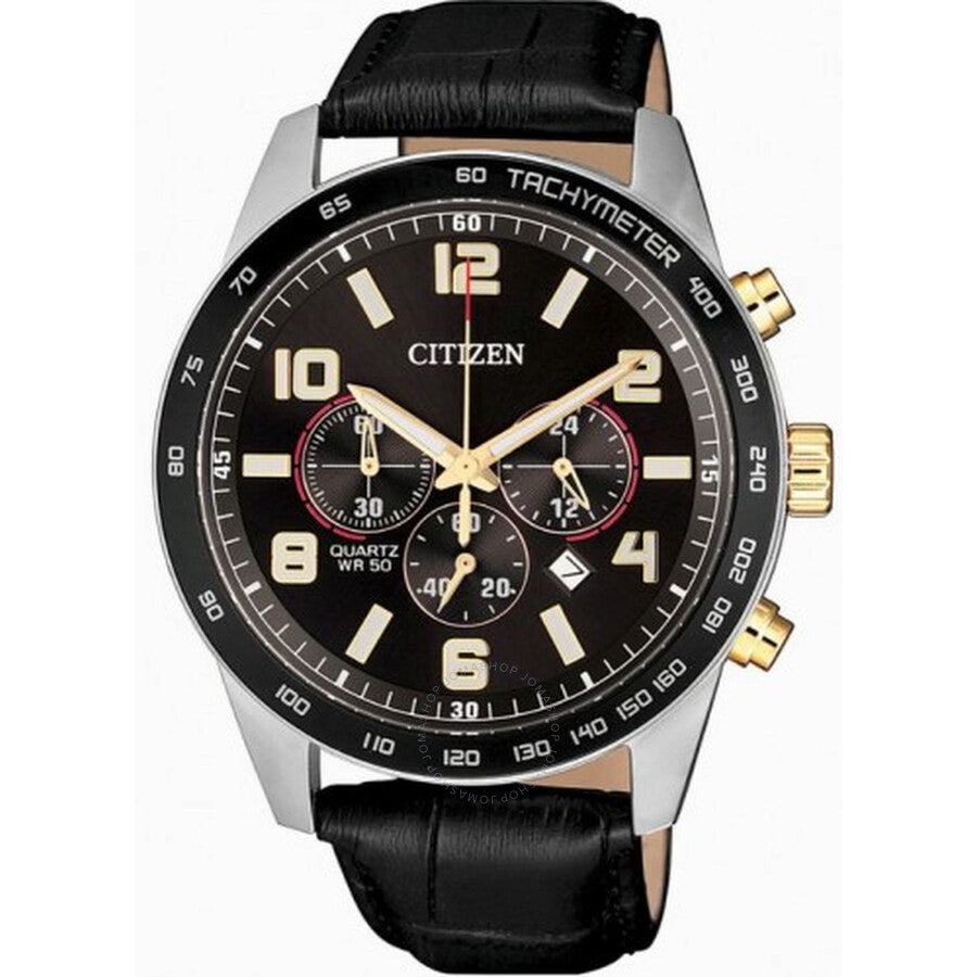 Citizen Chronograph Quartz Black Dial Men's Watch AN8166-05E - Dawson Watches