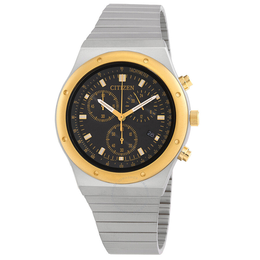 Citizen Chronograph Quartz Black Dial Men's Watch AT2544-64E - Dawson Watches