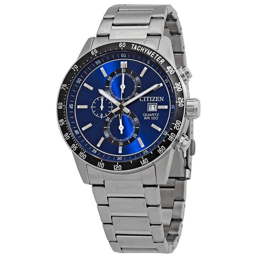 Citizen Chronograph Quartz Blue Dial Men's Watch AN3600-59L - Dawson Watches