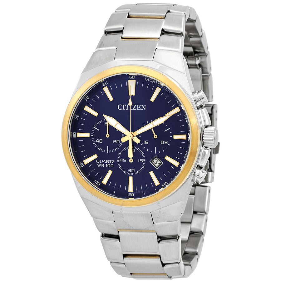 Citizen Chronograph Quartz Blue Dial Men's Watch AN8176-52L - Dawson Watches