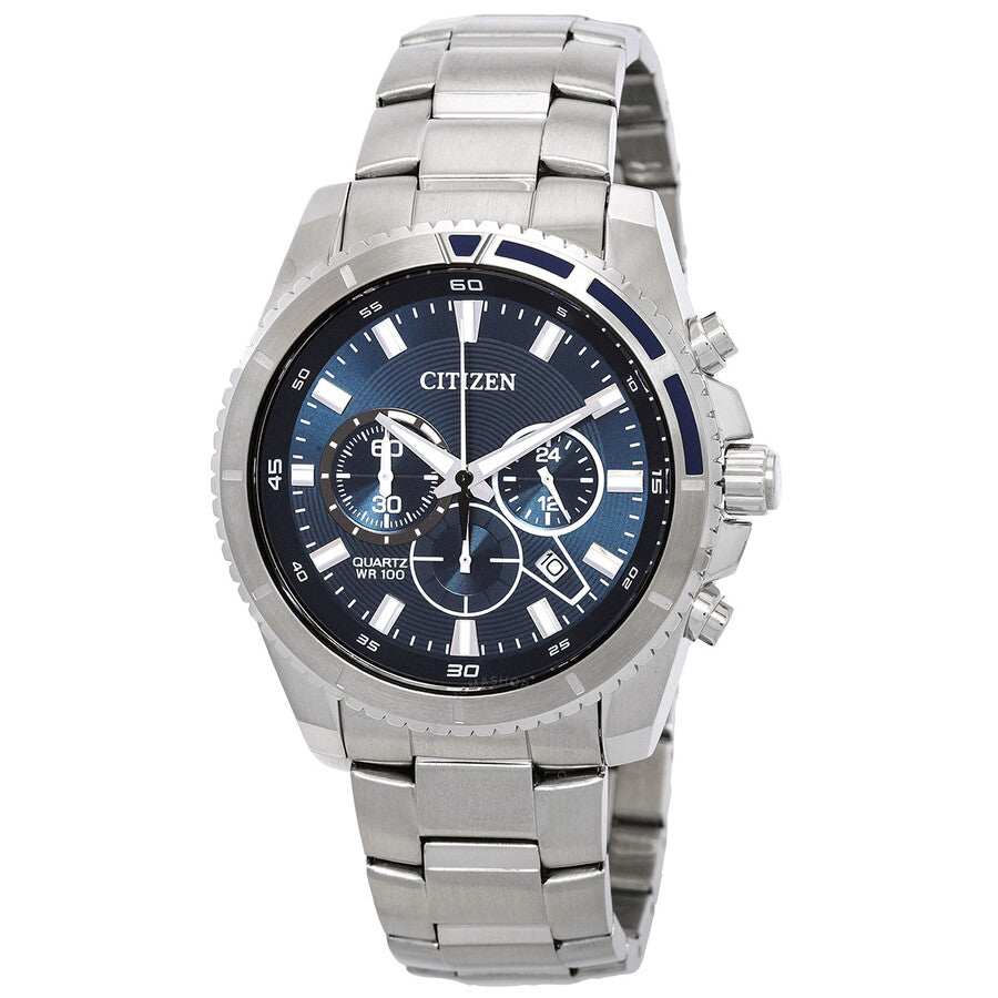 Citizen Chronograph Quartz Blue Dial Men's Watch AN8201-57L - Dawson Watches