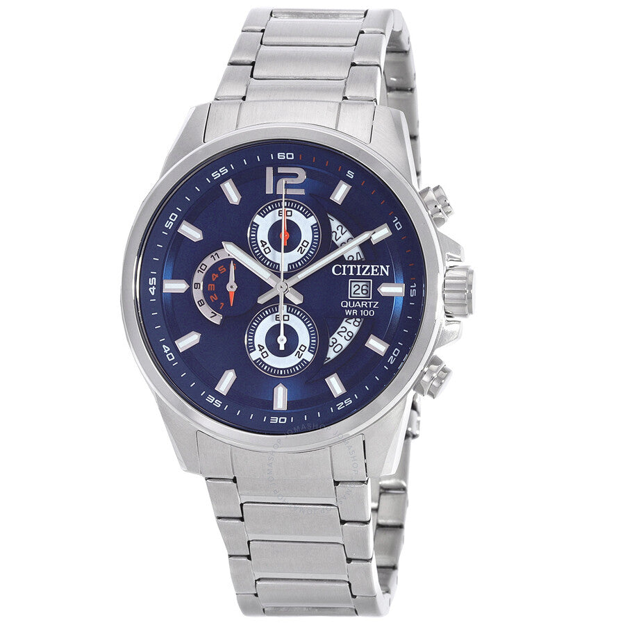 Citizen Chronograph Quartz Blue Dial Watch AN3690-56L - Dawson Watches