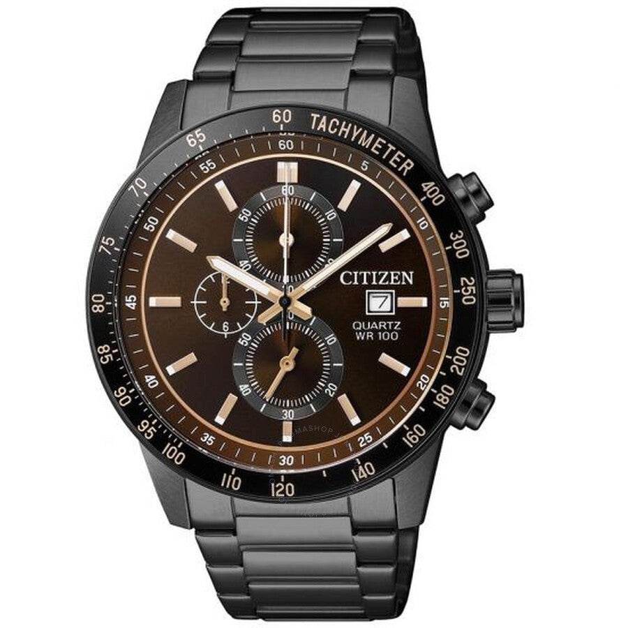 Citizen Chronograph Quartz Brown Dial Men's Watch AN3605-55X - Dawson Watches