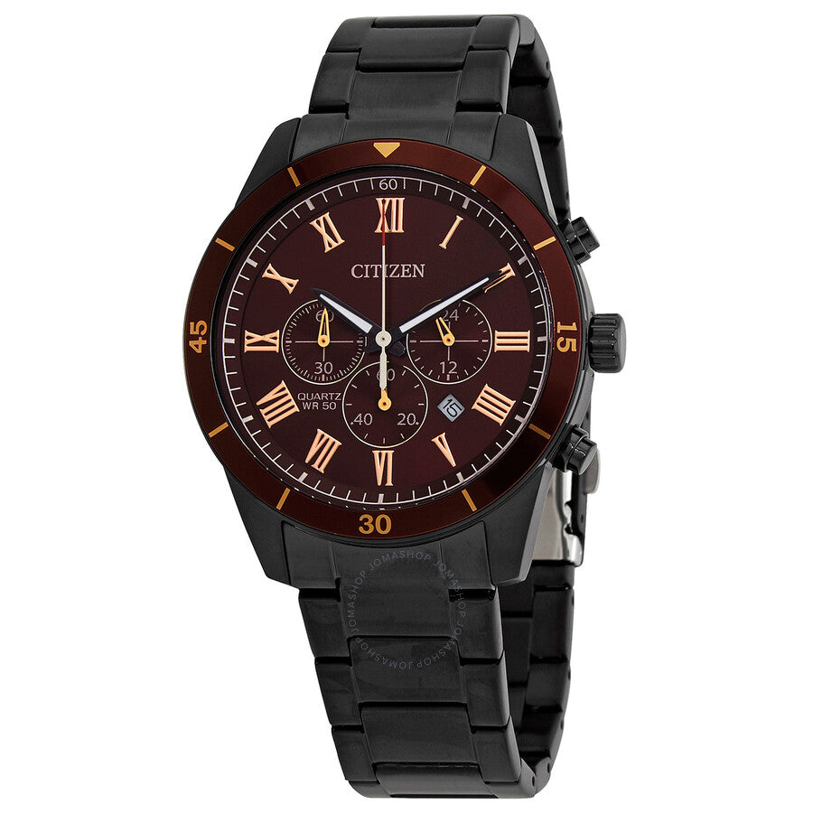 Citizen Chronograph Quartz Burgundy Dial Men's Watch AN8167-53X - Dawson Watches