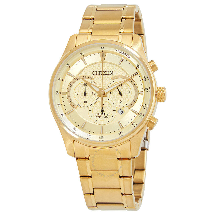 Citizen Chronograph Quartz Champagne Dial Men's Watch AN8192-56P - Dawson Watches
