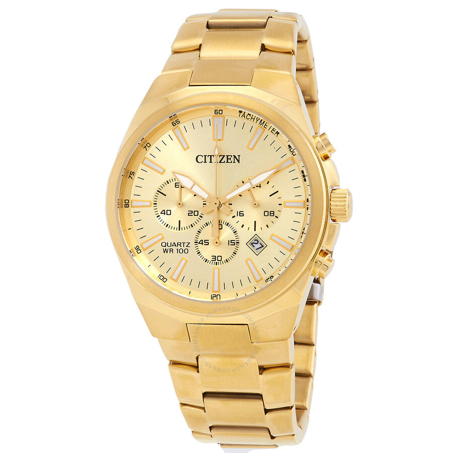 Citizen Chronograph Quartz Gold Dial Men's Watch AN8172-53P - Dawson Watches