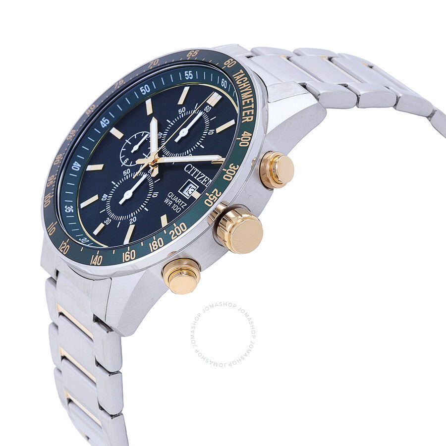 Citizen Chronograph Quartz Green Dial Men's Watch AN3689-55X - Dawson Watches #2