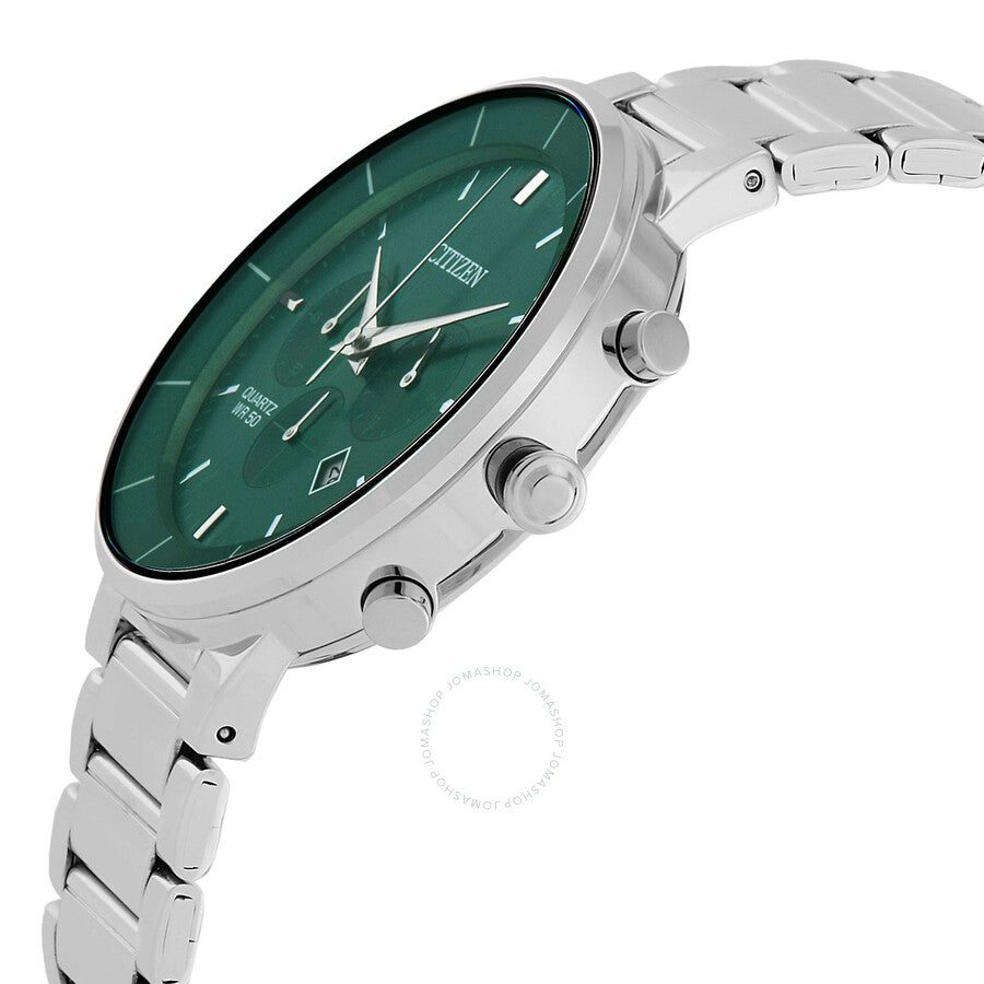 Citizen Chronograph Quartz Green Dial Men's Watch AN8220-52X - Dawson Watches #2